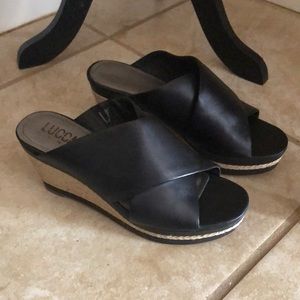 Sz 10 Black Wedge Sliders